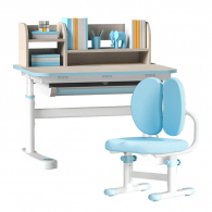 Набор детской мебели стол 0.7 м и стул Xiaomi Igrow A Set Of Children's Furniture A Lifting Educational Table And Chair Macaron Blue