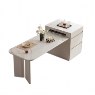 Обеденный выдвижной стол со столешницей из керамогранита Xiaomi Linsy Island Dining Table 1.94 - 2.28m Light Gray (NM1R-A)