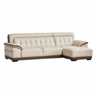 Угловой диван с правым шезлонгом Xiaomi Linsy Modern Leather Sofa Row+Right Chaise 2860 mm Beige/Brown (PS236-A)