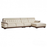 Угловой диван с левым шезлонгом Xiaomi Linsy Modern Leather Sofa Row+Left Chaise 3610 mm Beige/Brown (PS236-A)