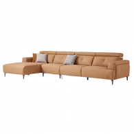 Угловой диван с правым шезлонгом Xiaomi Linsy Italian Style Sofa Triple Seat + Right Chaise 3730 mm Orange (BS361-A)