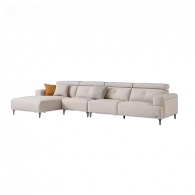 Угловой диван с правым шезлонгом Xiaomi Linsy Italian Style Sofa Triple Seat + Right Chaise 3730 mm Grey (BS361-A)