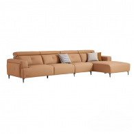 Угловой диван с левым шезлонгом Xiaomi Linsy Italian Style Sofa Triple Seat + Left Chaise 3730 mm Orange (BS361-A)