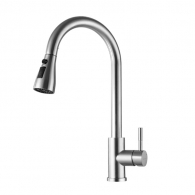 Выдвижной кухонный смеситель Xiaomi Mensarjor Three-Function Peng Neck Pull-Out Faucet Stainless Steel (K23DCR-1YS26403М)