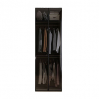 Шкаф с антресолью Xiaomi Linsy Two-Door Аluminum Frame Wardrobe With Top Cabinet Coffee 790 mm White /Grey (TV2D-A)