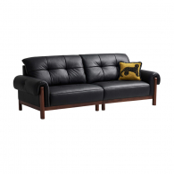 Диван на 2 места Xiaomi Linsy Nordic Style Solid Wood Sofa 2400 mm Walunt/Black (RQ4K-A)