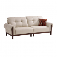Диван на 2 места Xiaomi Linsy Nordic Style Solid Wood Sofa 2400 mm Walunt/Beige (RQ4K-A)