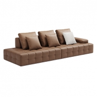 Диван на 3 места Xiaomi Linsy Leather Sofa 2 seat(L)+2 seat(R) 3000 mm Brown (PS514-A)