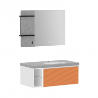 Комплект мебели для ванной комнаты Xiaomi Diiib Tixiang Rock Board Bathroom Cabinet 1000mm (DXYSG003-1000) (тумба с керамической раковиной, полотенцесушители, зеркало, без смесителя)