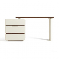 Туалетный столик с 3 ящиками Xiaomi Linsy Dressing Table With Three Drawers Walnut/White (YF1C-B)