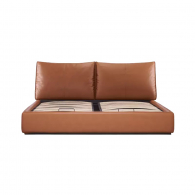 Двуспальная кровать с подъемным механизмом Xiaomi Yang Zi Look Souffle Leather Storage Bed 1.8 m Orange