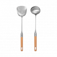 Набор кухонных принадлежностей Xiaomi Stainless Steel With Beech Handle 2 pieces