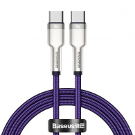 Кабель Baseus Cafule Series Metal Data Cable Type-C to Type-C 100W 1m Purple (CATJK-C05)