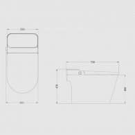 Умный унитаз Xiaomi Diiib Environment Smart Toilet Flip Version 400 mm (DXMT032-400)