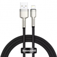 Кабель Baseus Cafule Series Metal Data Cable USB to iP 2.4A 1m Black (CALJK-A01)