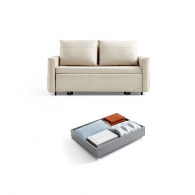 Диван-кровать с ящиком для хранения Xiaomi Linsy Sofa With Sponge Filler And Wardrobe White Lotus Root (LS210SF5) (основание мебельная пена)