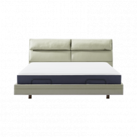 Умная двуспальная кровать Xiaomi 8H Feel Intelligent Leather Suspended Electric Bed X+ 1.8m Beige  (умное основание DT7 и ортопедический матрас TZ)