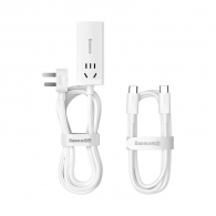 Сетевое зарядное устройство Baseus GaN3 Pro Desktop Powerstrip AC+2U+2C 65W CN White (CCGAN65-1ACC)