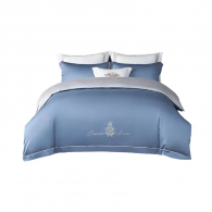 Постельное белье из хлопка Xiaomi Careseen Cotton Four-piece Suit Embroidery Model 1.8m Blue + Gray