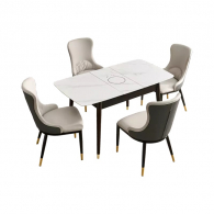 Комплект обеденной мебели Стол с индукционной варочной панелью и 4 стула Xiaomi Linsy Industry Intelligent Telescopic Induction Cooker Slate Dining Table and Chair (YP1R-A+LS518S4-A)