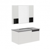 Комплект мебели для ванной комнаты Тумба и навесной шкаф Xiaomi Diiib Yashi White Paint Slate Bathroom Cabinet 1000mm (DXG70003-1031+) (с керамической раковиной, без смесителя)