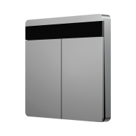 Умный выключатель двухклавишный с нулевой линией Xiaomi Linptech Smart Screen Display Switch E2 Zero Fire Double Grey