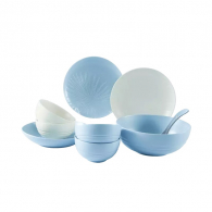 Набор керамической посуды Xiaomi SONGFA Planting Shadow Relief Leaf Ceramic Tableware 9 приборов