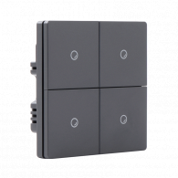 Умный настенный выключатель Xiaomi Ptxzn Smart Switch A6 Black  (четырехклавишный с нулевой линией)