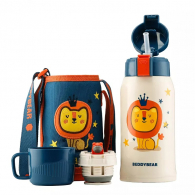 Детский термос Xiaomi Beddybear Double Cover Children Mug 600ml Lion