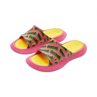 Шлепанцы Xiaomi UTUNE Soft Thick Bottom Slippers Pink/Yellow Printed (XT863) размер 39-40