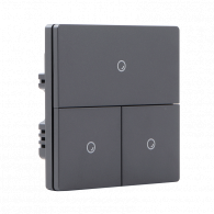 Умный настенный выключатель Xiaomi Ptxzn Smart Switch A6 Black  (тройной с нулевой линией)