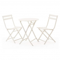 Набор обеденной мебели Складной круглый стол и 2 стула Xiaomi MWH Colorful Folding Round Table And 2 Folding Chair Set White