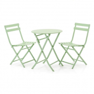 Набор обеденной мебели Складной круглый стол и 2 стула Xiaomi MWH Colorful Folding Round Table And 2 Folding Chair Set Green