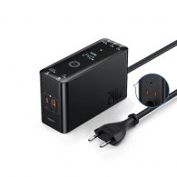 Сетевое зарядное устройство Baseus Digital GaN Intelligent Desktop Fast Charger 3C+U+DC 240W EU (CCGAN240CE)