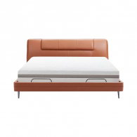 Умная двуспальная кровать Xiaomi 8H Feel Leather Smart Electric Bed 1.5m Orange (умное основание DT5 и хлопковый матрас Zero Degree MZ1)