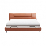 Умная двуспальная кровать Xiaomi 8H Feel Leather Smart Electric Bed 1.8m Orange (умное основание DT5 и хлопковый матрас Zero Degree MZ1)