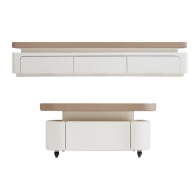 Комплект журнальный столик и тумба под телевизор 200 см Xiaomi Linsy A Square Coffee Table And Home TV Cabinet (YM3L-A + YM2M-A) (версия тумбы без подсветки)