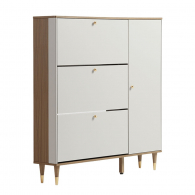 Шкаф для обуви Xiaomi LINSY Light Luxury Tipping Shoe Cabinet 1.16 m Walnut/Light Grey (LU2N-A)