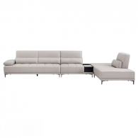 Угловой диван с левым шезлонгом Xiaomi Linsy Sofa Italian Minimalist Row+Left Chaise 4040 mm Grey (PS234-A)