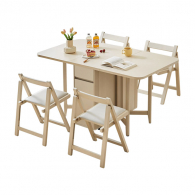 Комплект обеденной мебели складной стол 1.4 m и 4 стула Xiaomi Linsy Wooden Folding Storage Dining Table And Four Chairs (NU2R-A2+NU1S-A)