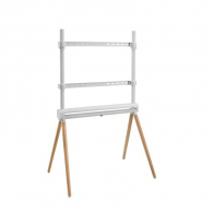 Напольная подставка для телевизора Brateck Scandinavian Easel Studio TV Floor Stand White & Beech (FS29-46F-01)
