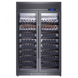 Винный шкаф с постоянной температурой и воздушным охлаждением Vinocave Wine Cabinet With Constant Temperature 200 bottles Black Titanium (CWC-800A)