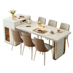 Комплект обеденной мебели выдвижной стол со столешницей из керамогранита 1.86-2.30 м и 6 стульев Xiaomi Linsy Set Of Dining Furniture Pull-Out Table Italian Style And 6 Chairs (LH333S1-A)