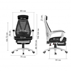 Офисное кресло с подставкой для ног Xiaomi HBADA Cloud Shield Ergonomic Office Chair P53 Black