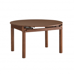Круглый обеденный раздвижной стол Xiaomi Linsy Telescopic Dining Table Nordic Solid Wood 1.3х1.3 m/0.82х0.75 m Brown (LH261R3-B)
