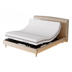 Умная двуспальная кровать с акустикой и массажем Xiaomi 8H Fun Sleeping Smart Bed ONE DT9 1.5 Beige (без матраса)
