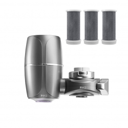 Фильтр-насадка на кран Xiaomi Xiaozhi Drinking Faucet Water Purifier Titanium Gray ( LJ107) ( 3 картриджа в комплекте)