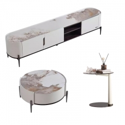 Комплект журнальный столик, приставной столик и тумба под телевизор 200 см Xiaomi Linsy Set Of Coffee Table, Side Table And TV Stand Pandora Rock Board (NV2L-B1+ NV1J-B1+ NV1M-B)