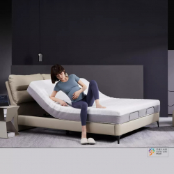 Умная двуспальная кровать Xiaomi 8H Milan Smart Leather Electric Bed S 1.5 m Beige (умное основание DT4 и латексный матрас RA Alpha)