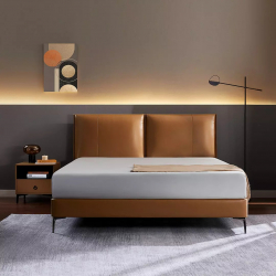 Двуспальная кровать Xiaomi 8H Jun Italian Light Luxury Leather Soft Bed 1.8m Grey (JMP2)